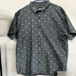 Batman Dark Gray Button-Down Shirt